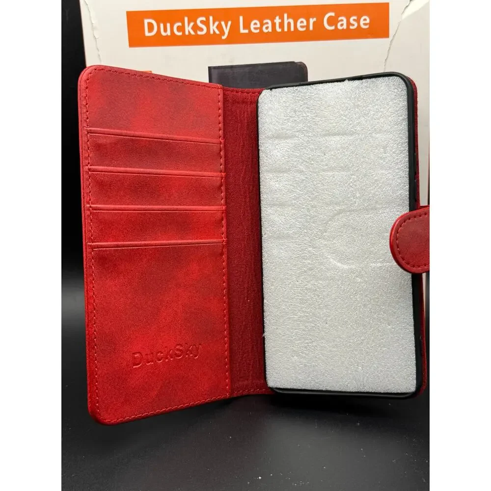 DuckSky Genuine Leather Wallet Stand For Move Case or your mobile device